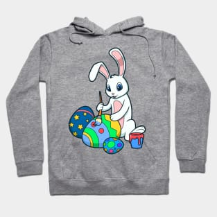 Cute bunny painting Easter eggs - Easter Bunny Hoodie